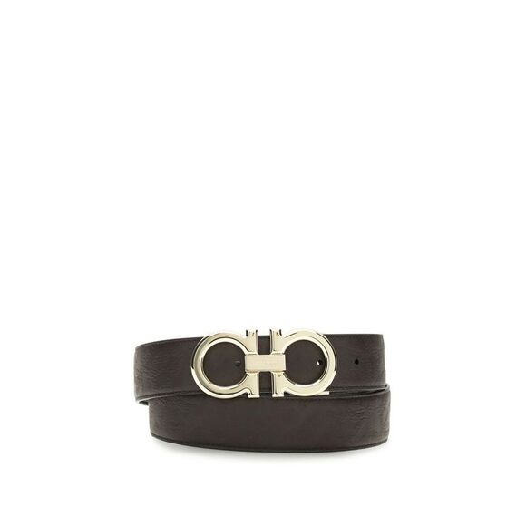 Ferragamo Brown Calf Leather Bos Taurus Regular Men's Belt